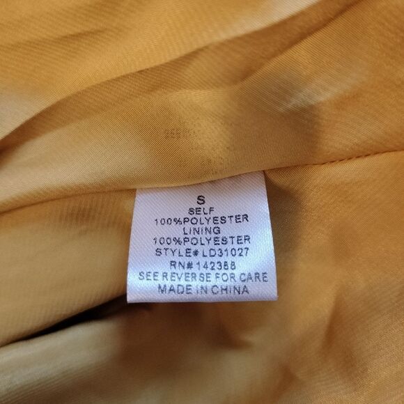 Essue Women's Yellow Cottagecore Floral V Neck Belll Sleeve Dress Sz Small - Picture 7 of 9